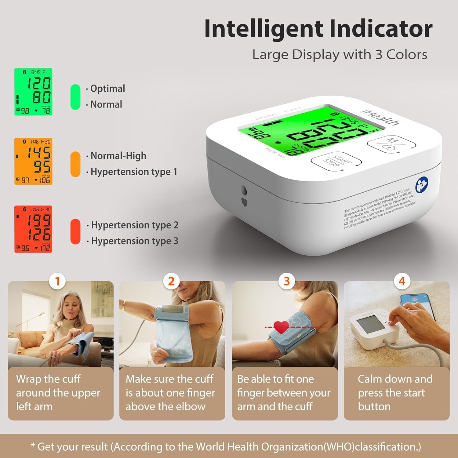 iHealth Track Wireless Blood Pressure Monitor with Upper Arm Cuff, Bluetooth Compatible for Apple & Android Devices